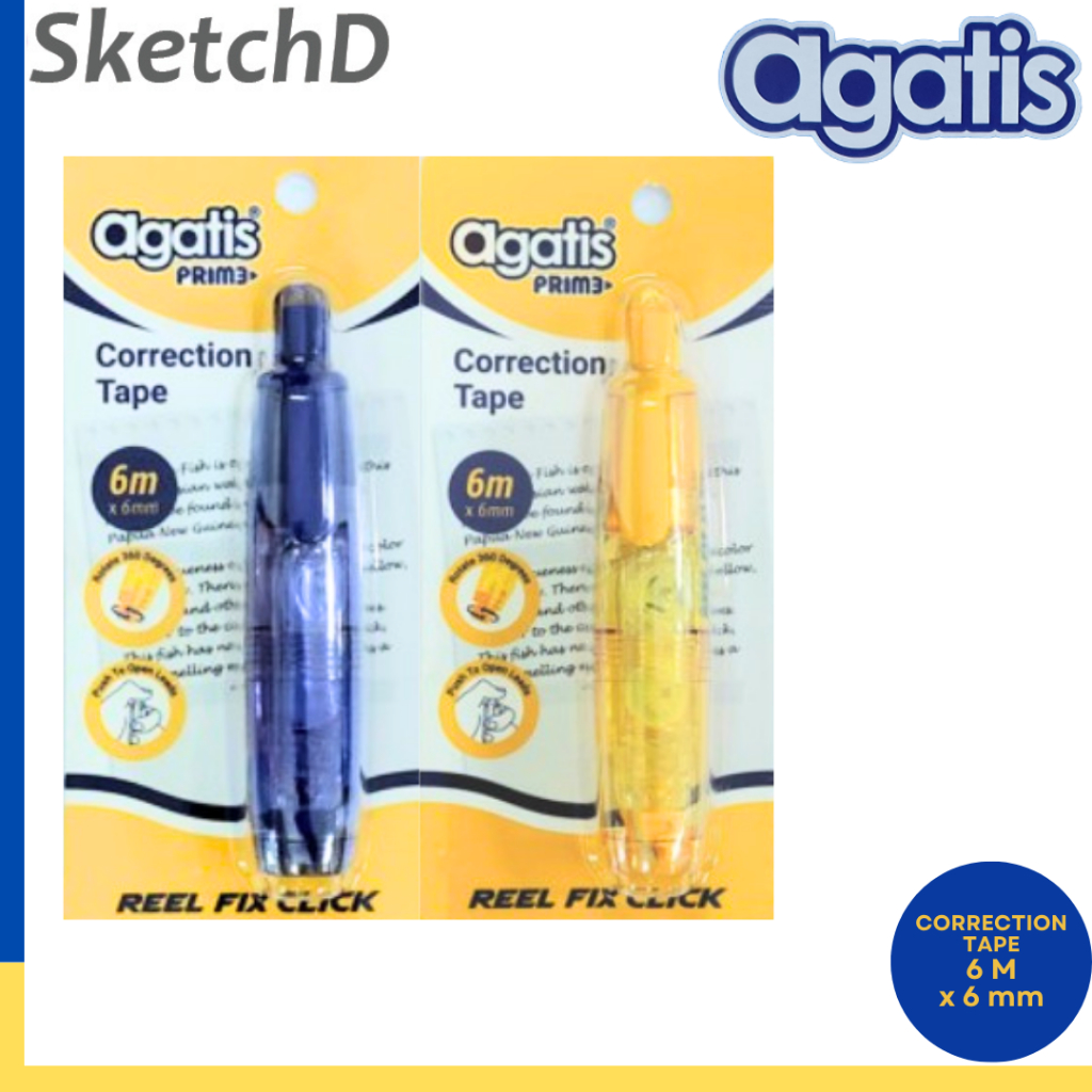 

Pita Koreksi Tip X kertas Click Agatis Prime Correction tape 6 M x 6 mm