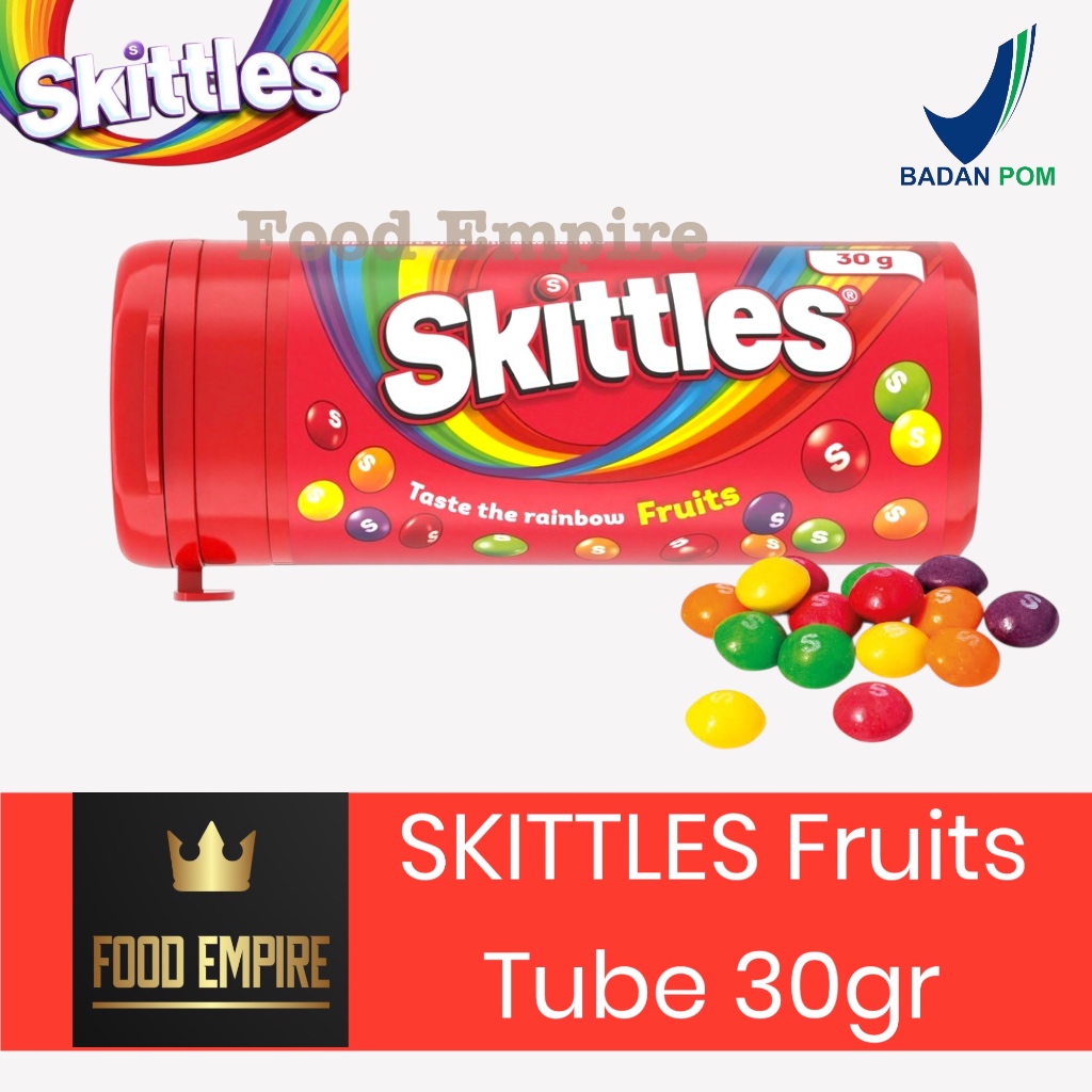 

SKITTLES Fruits Tube 30 gr | Chewy Lollies Candy | Permen Skittle