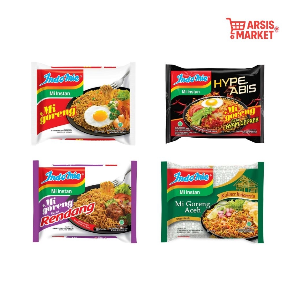 

Indomie Goreng All Varian | Original, Rendang, Ayam Geprek, Aceh Mie Instan Khas Indonesia - Harga Satuan
