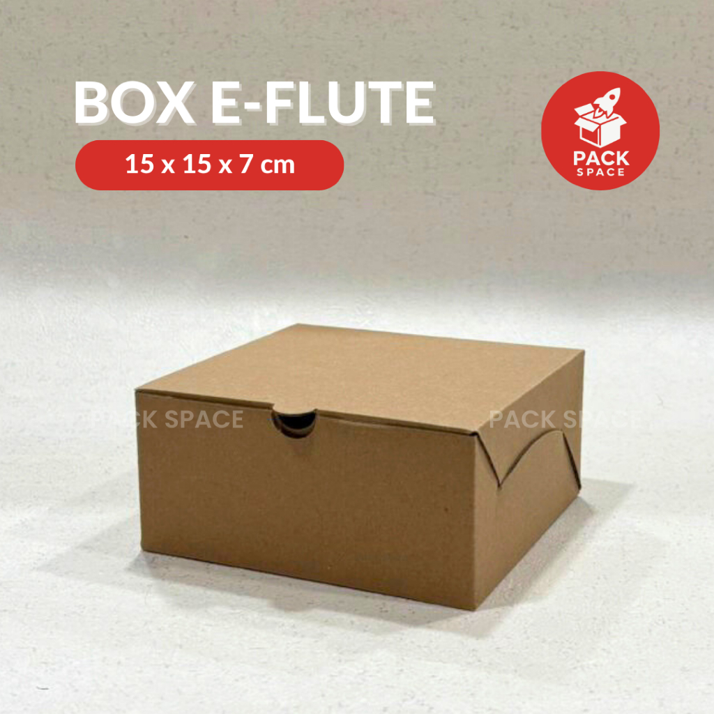 

Box Kardus E-Flute Coklat Untuk Packaging Olshop Sovenir Kotak Kado Hampers Snack Kue 15x15x7 CM
