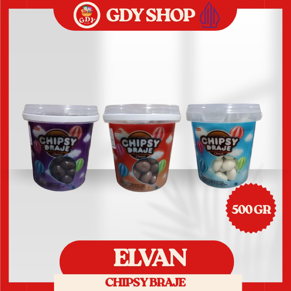 

ELVAN CHIPSY DRAJE Cokelat Biskuit Rasa Milk White Susu Dark Chocolate Drages Bites Coklat Turki 300g