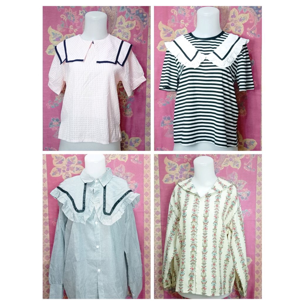 Kemeja/ Blouse kerah Sailor. Super Murah, Kualitas Bagus (8)