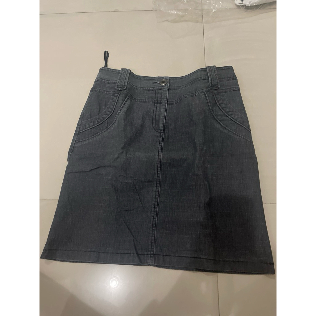 rok wanita iora bawahan jeans skirt jeans wanita bawahan rok hitam