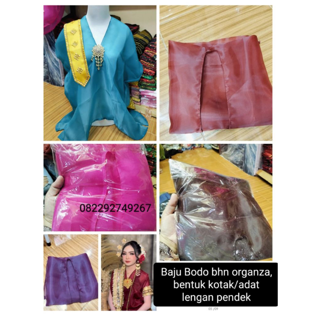 Baju Bodo organza adat Bugis Makassar, baju bodo, baju adat