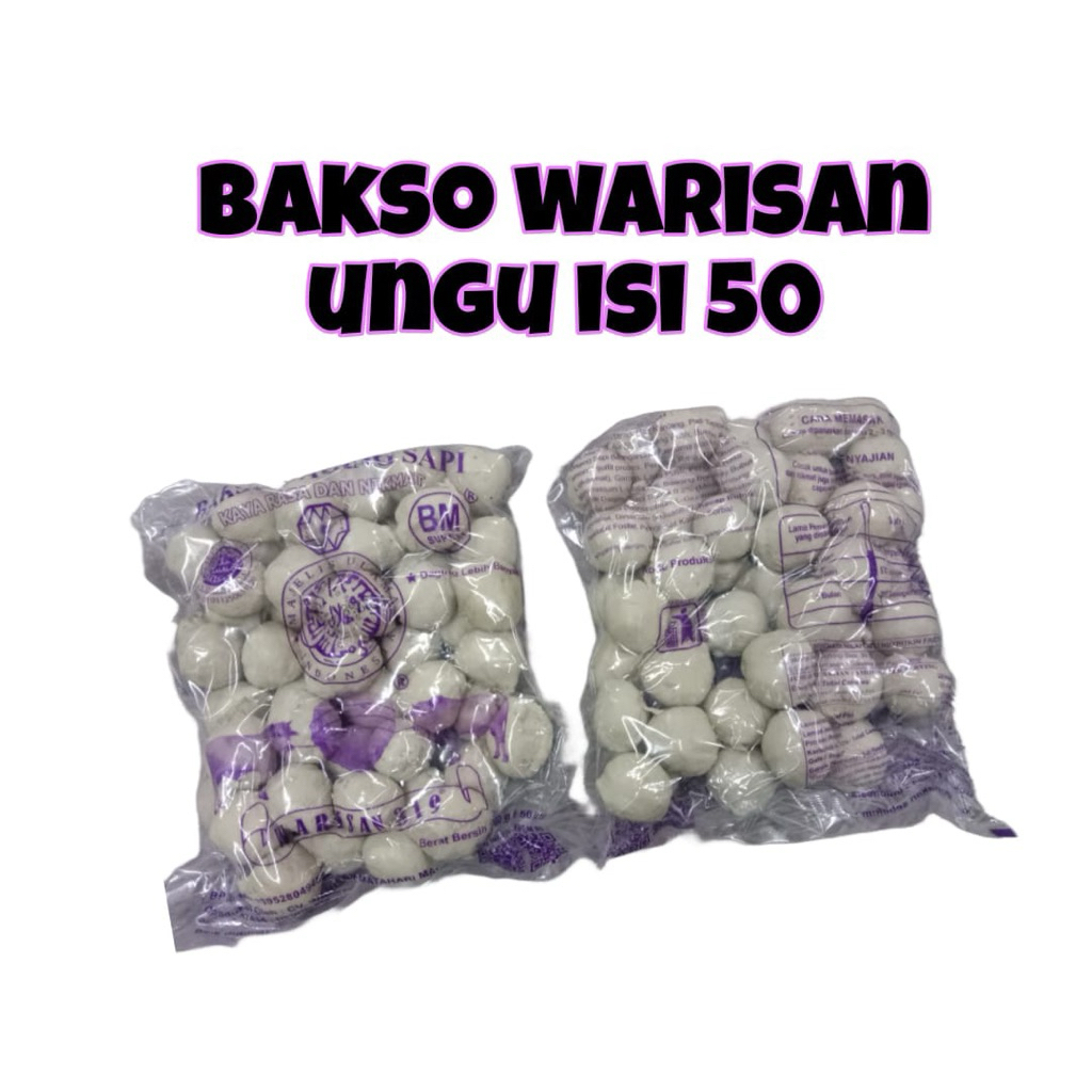 

Bakso warisan ungu isi 50