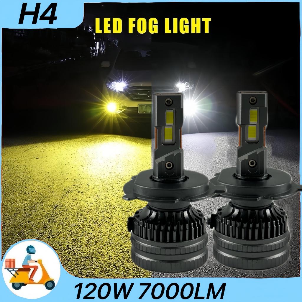 lampu led mobil avanza H4 120W 12V-24V 2PCS LAMPU LED HEADLAMP FOGLAMP MOBIL H4