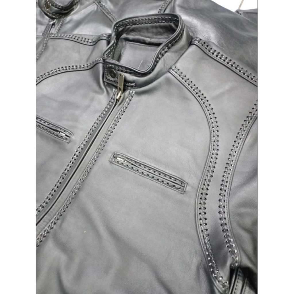 Jaket Kulit Asli Jaket kulit Rajut Sulam Jaket Kulit Lokal Garut Original Jaket Kulit Pria Keren