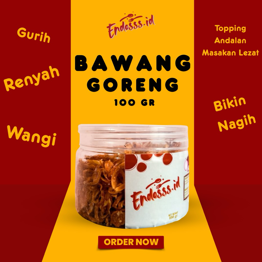 

[100 Gram] Bawang Goreng Original Gurih by [Endosss.id]