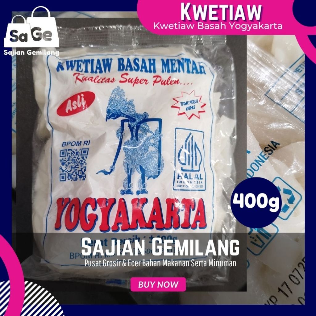 

[TURUN HARGA] Kwetiau Jogja 400g – Tekstur Kenyal – Grosir Sajian Gemilang