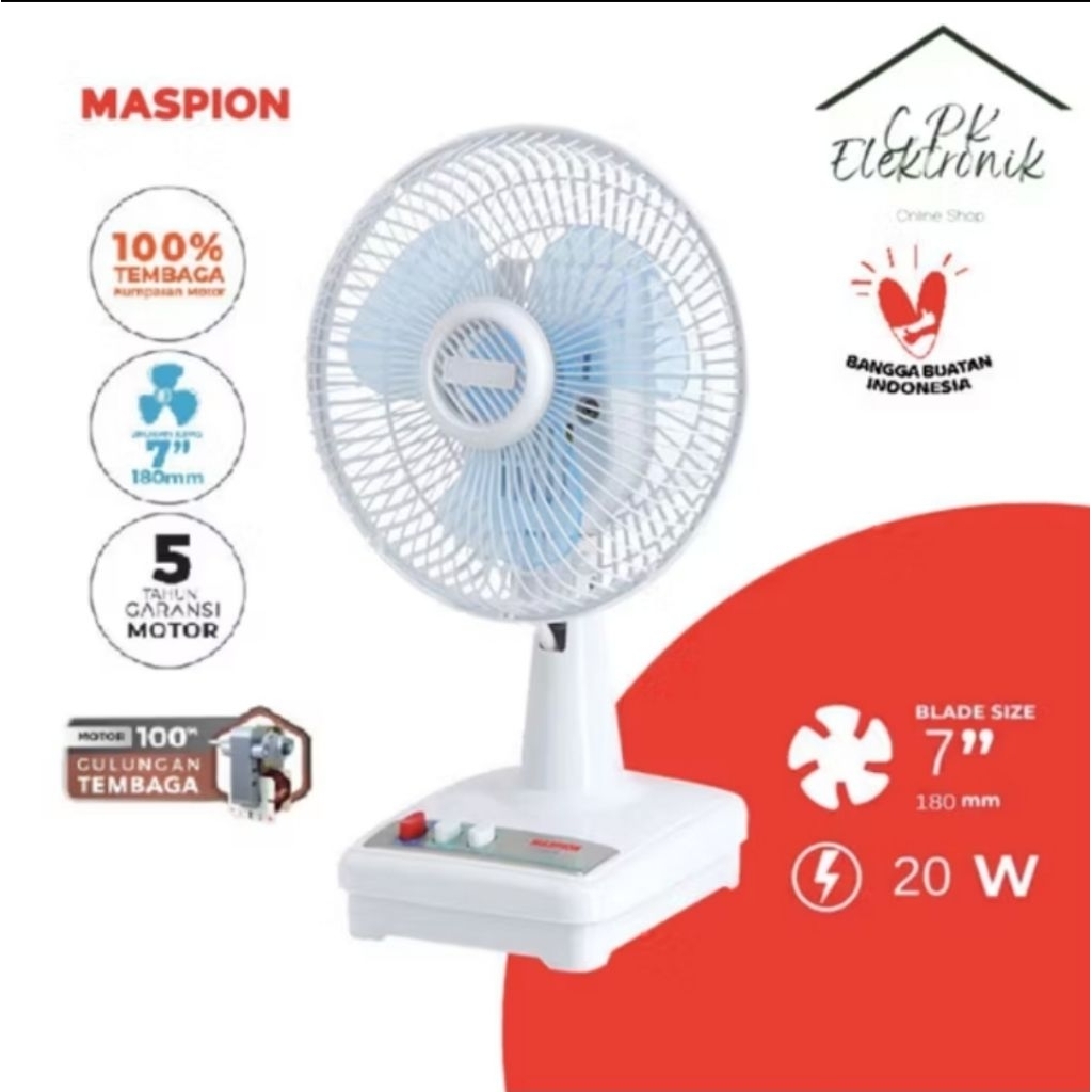 Maspion Kipas Angin meja 7"18Da / Desk fan 7" Maspion f18Da