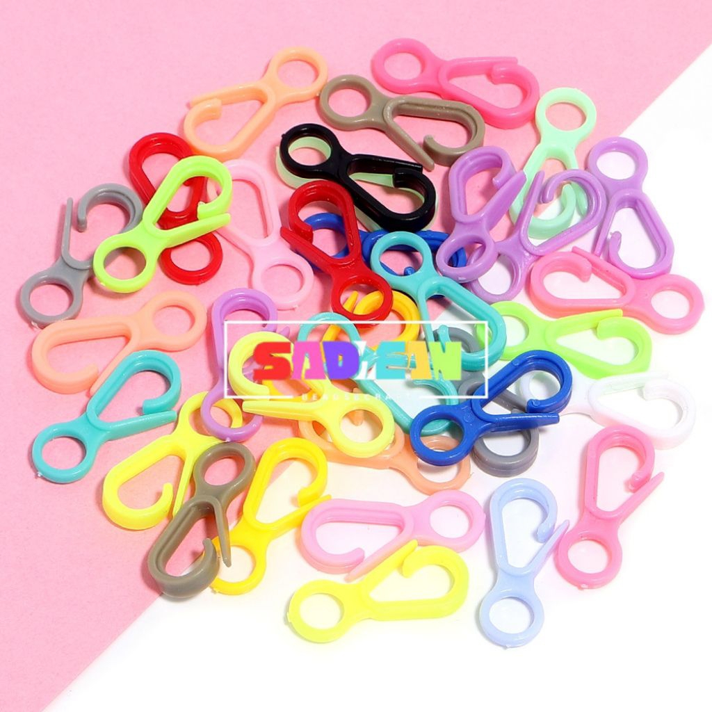 Kokot Udang Plastik / Kaitan Masker/ Kaitan Plastik / Hook Plastik Kokot Udang Clasp Kaitan Masker