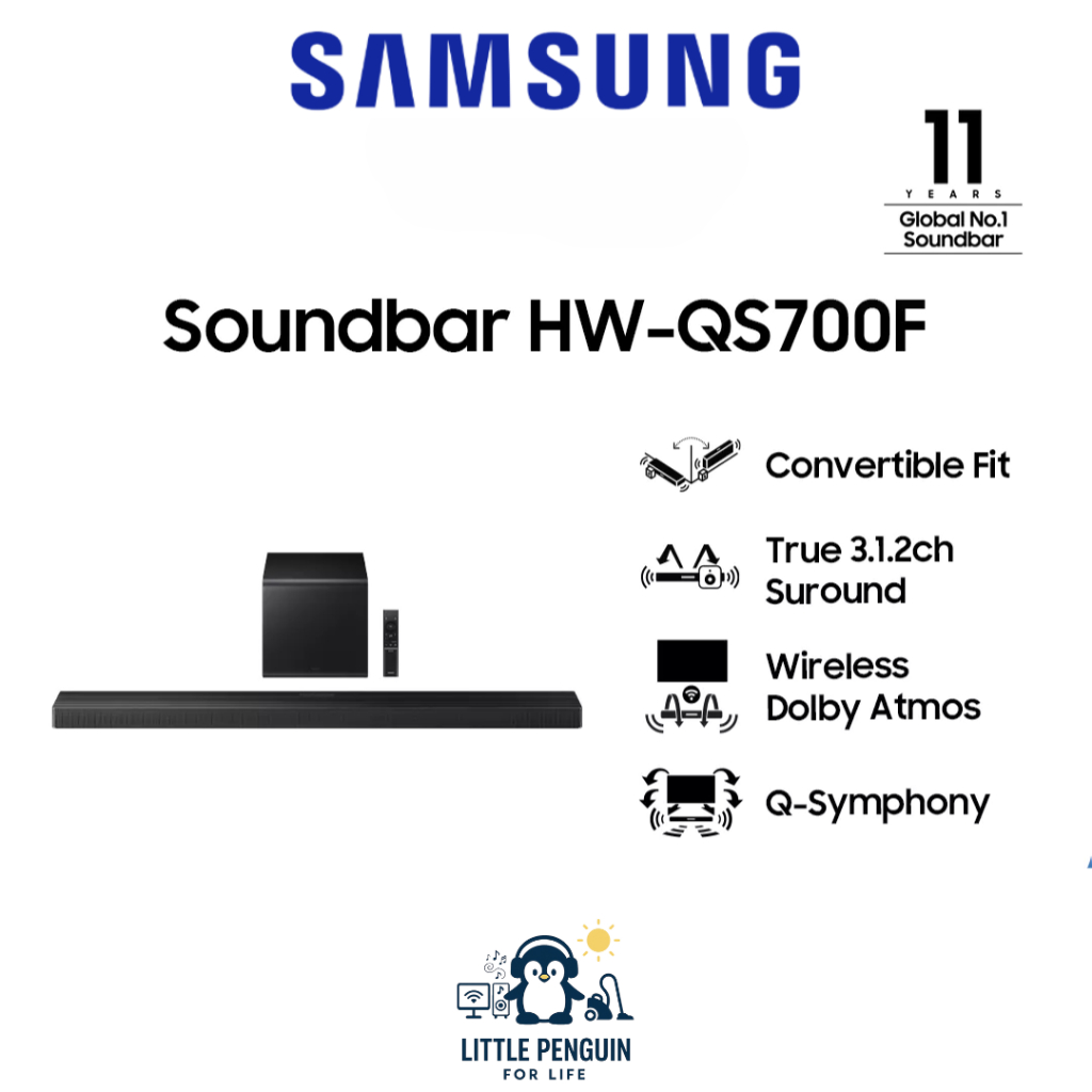 SAMSUNG HW-QS700F/XD Soundbar True 3.1.2ch Sound | HW-QS700F | HWQS700F