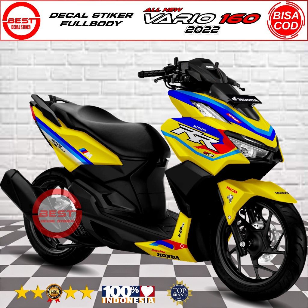 Decal Fullbody Vario 160 2022 Desain Custom Racing - Variasi Stiker Motor Honda Vario 160 Keren