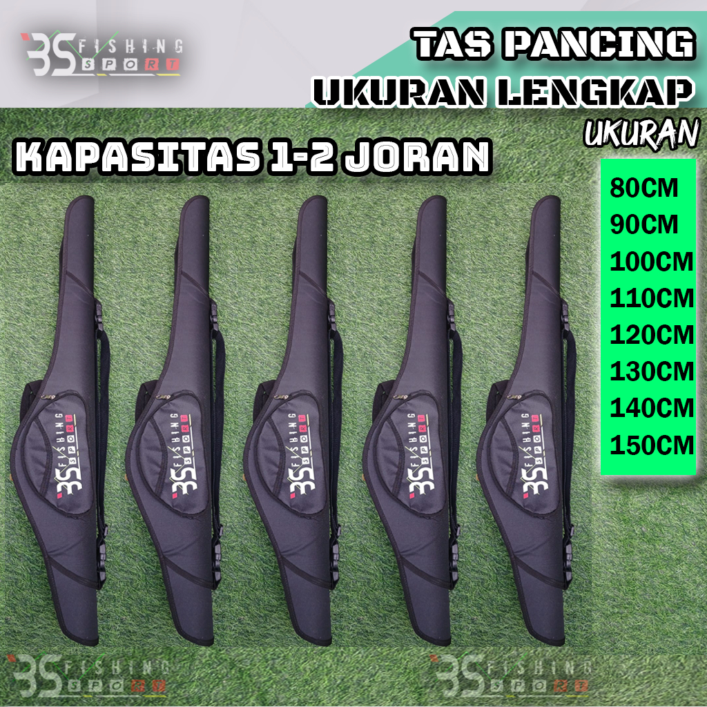 Tas pancing anti air 2 joran ukuran 80cm - 150cm fiber tahan air berkulitas terlengkap
