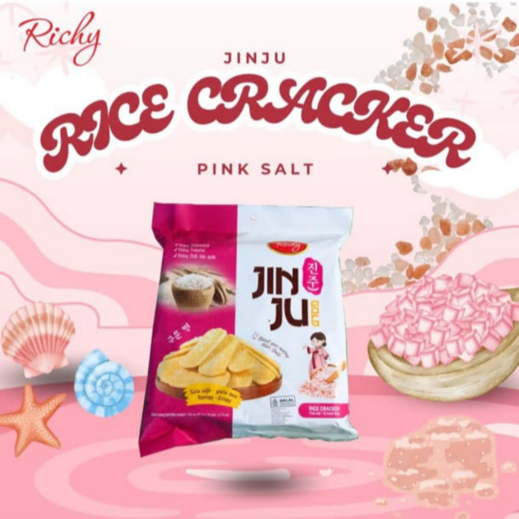 

Richy Jinju Pink Salt Rice Crackers