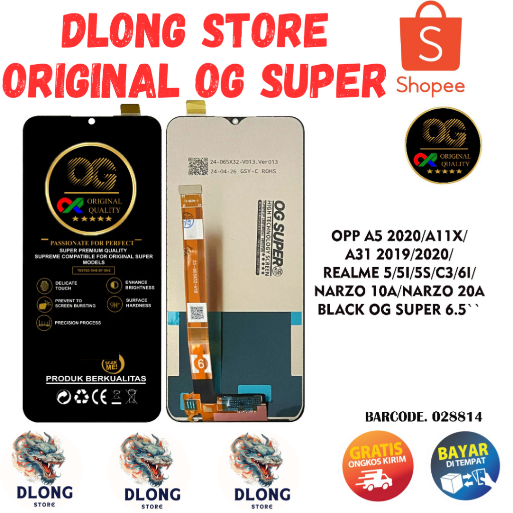 LCD REALME 5i ORIGINAL OG SUPER