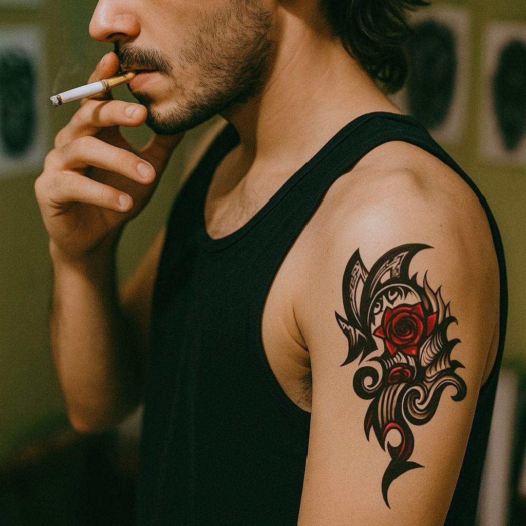 tatto temporer tribal api waran asli tato