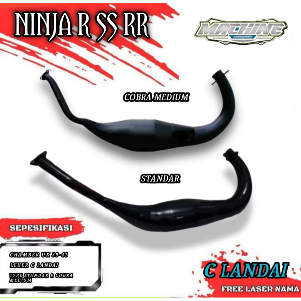 PERUT CHAMBER KNALPOT NINJA R SS RR C LANDAI COBRA MEDIUM ORIGINAL MACHINE BUKAN RS1 CMS