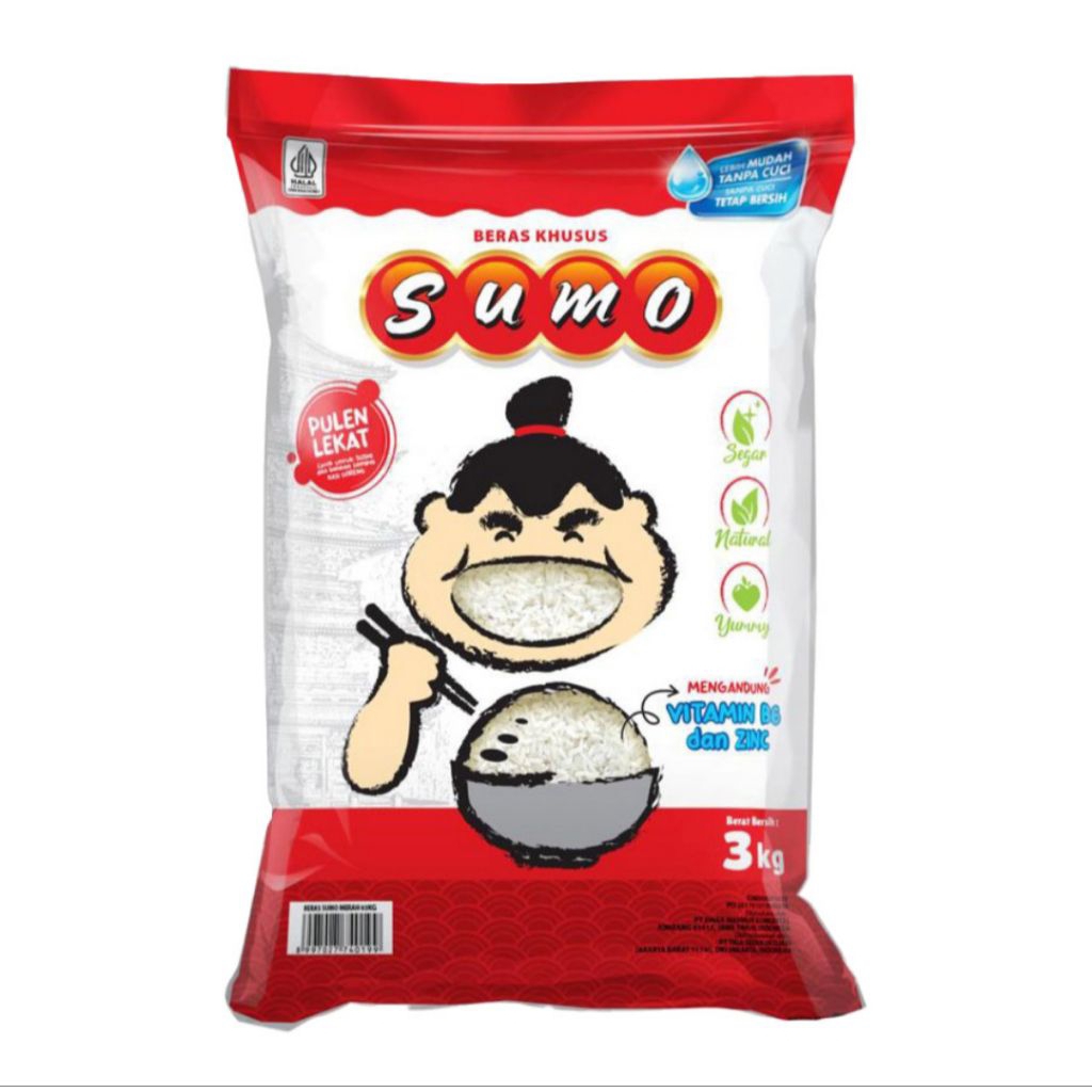 

Sumo Merah Beras Pulen Lekat Premium Rice 3kg