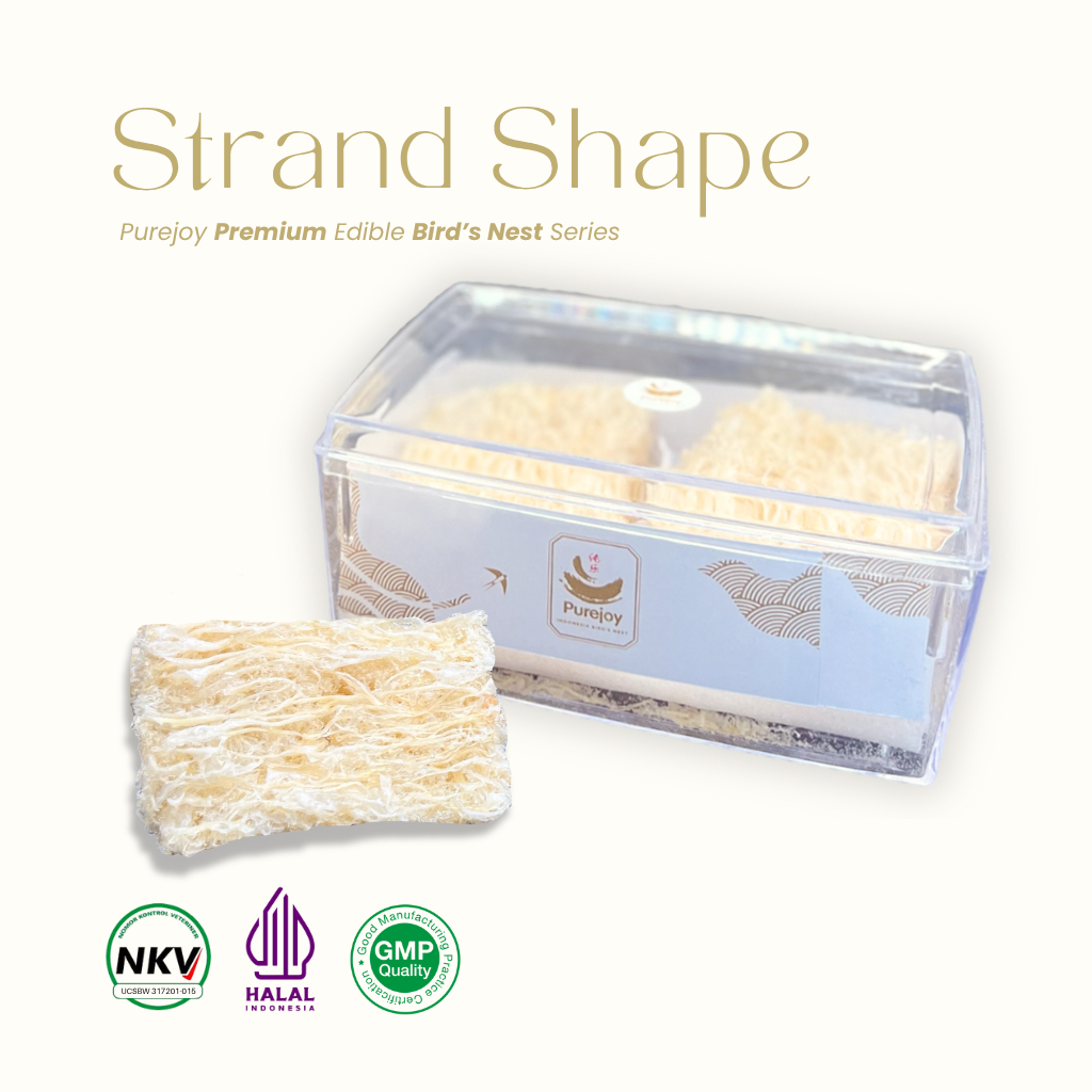 

Purejoy Premium Square Strands Edible Bird's Nest Series - 100gr