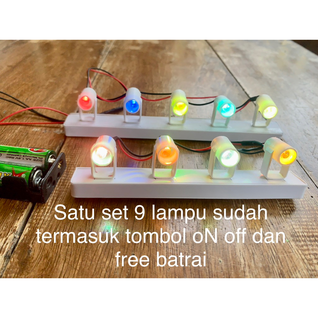 Lighting Batrai dan USB/ Lampu HEAD BEAM RGB Miniatur Sound Horeg Mini Lampu 5 mm