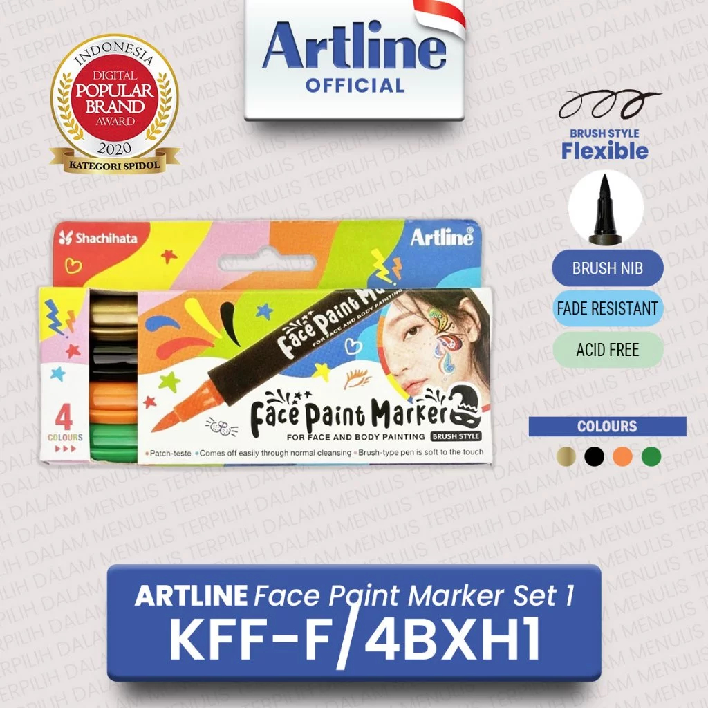 

(live) Face Paint Marker for Face and Body Painting Brush Style / KFF-F/4BXH1 4BXH2 4BXH3