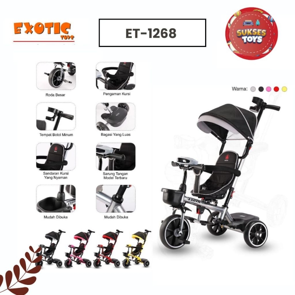 TRICYCLE EXOTIC ET-1268 SEPEDA ANAK RODA TIGA