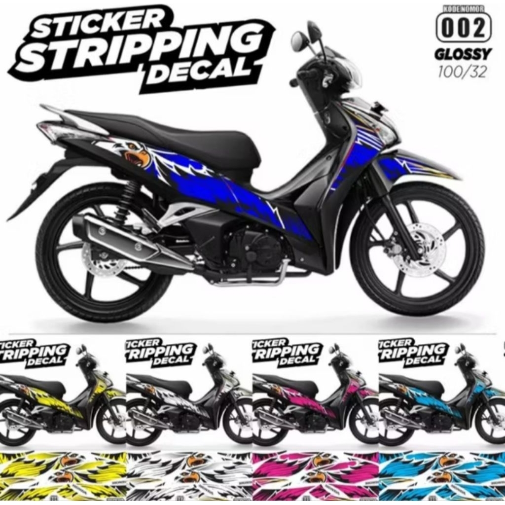 STRIPING STIKER DECAL VARIASY HONDA SUPRA X125 HELM IN STIKER DECAL VARIASY SUPRA X 125 HELM INI SEM