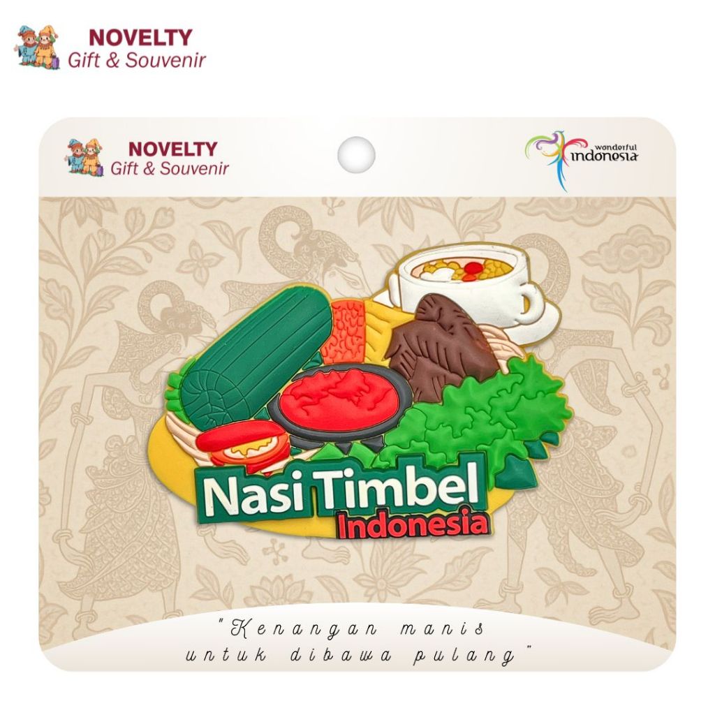 Souvenir oleh oleh Magnet / tempelan kulkas karet makanan khas Indonesia
