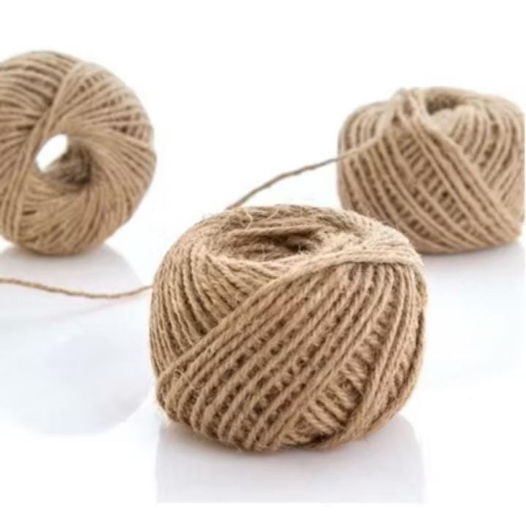 BENANG RAMI PUTIH DAN GONI COKLAT / BENANG KASUR / TALI GONI COKLAT