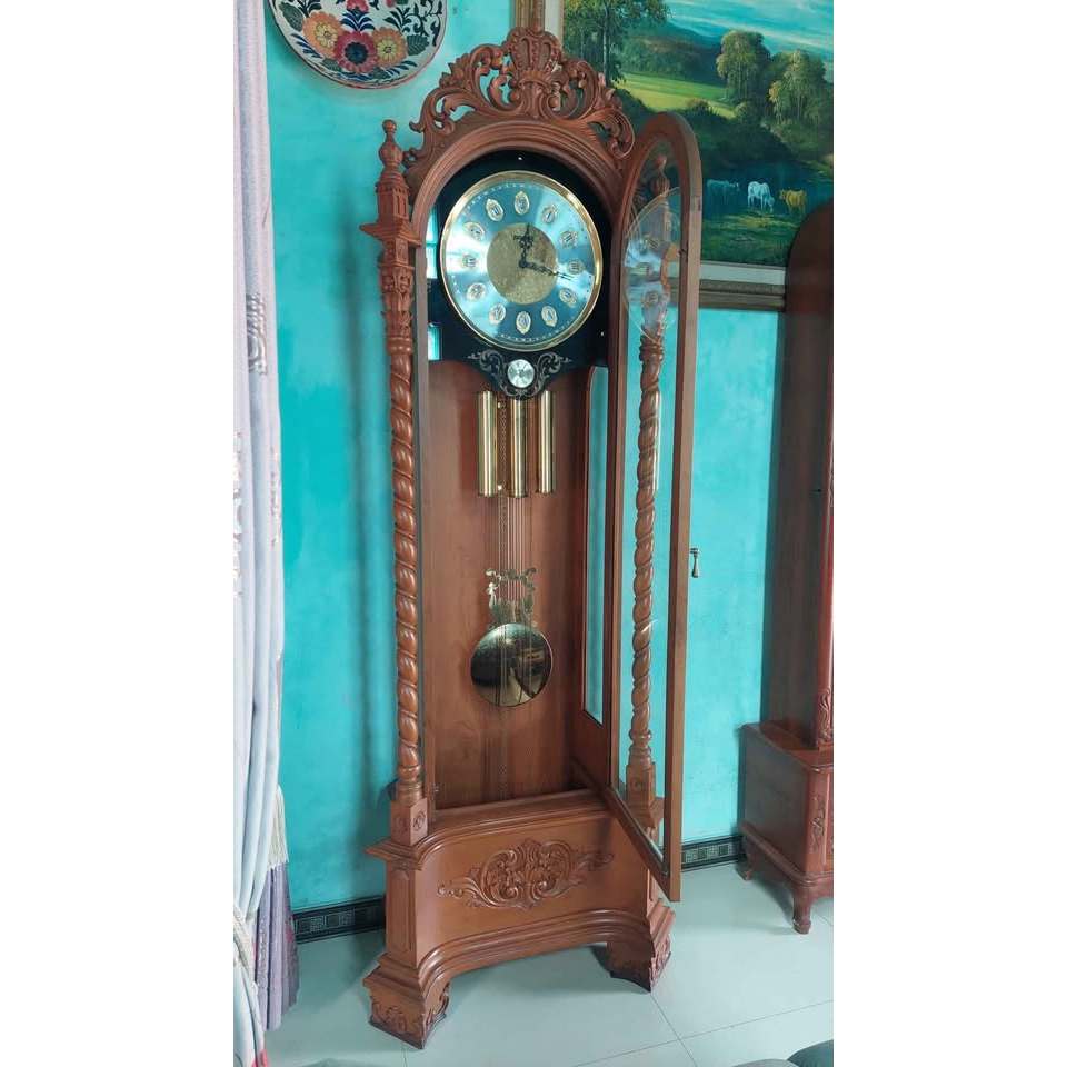 Jam kuno duduk Padoq germany Senar 8 Grandfather