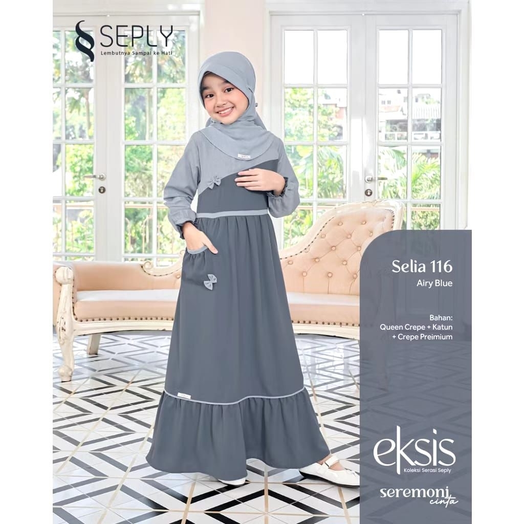 GAMIS ANAK SEPLY SELIA 116 AIRY BLUE