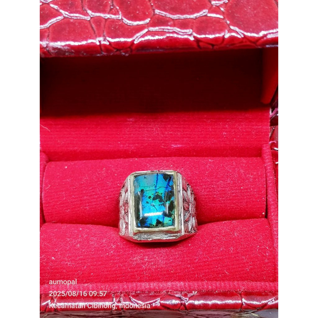 13.7mm x 9.9mm x 6mm ring 7.5 Batu kalimaya banten sempur asli natural kristal kualitas premium