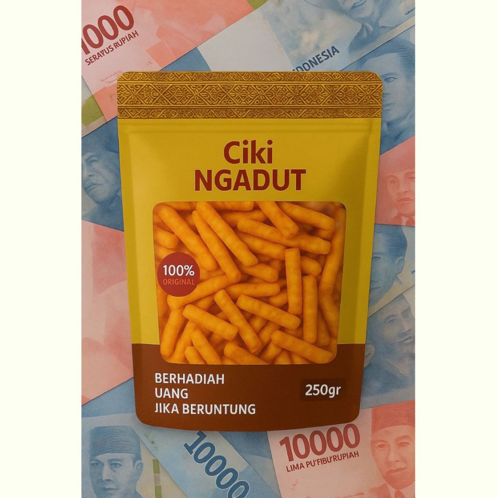 

Ciki Ngadut Berhadiah Uang Jika Beruntung Kemasan 250gr