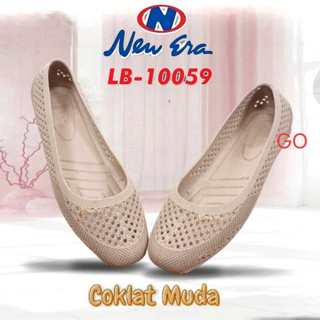 Gos NEW ERA LB 10059 Sepatu Jelly Wanita Sepatu Kerja Sendal Wanita Wedges Selop Karet Jelly