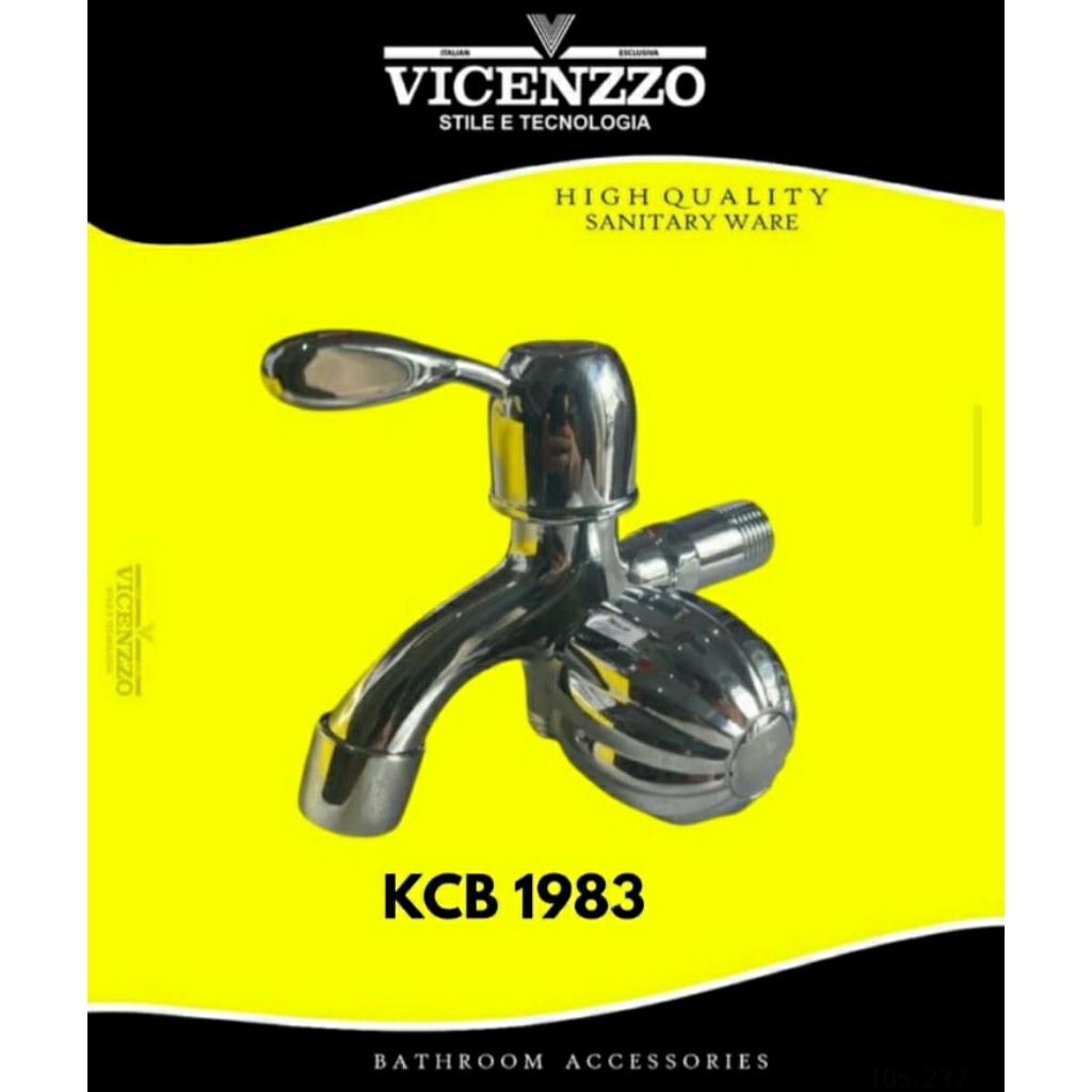 Vicenzzo Kran Cabang / Double Shower Kamar Mandi Model Engkol Lurus dan Bulat
