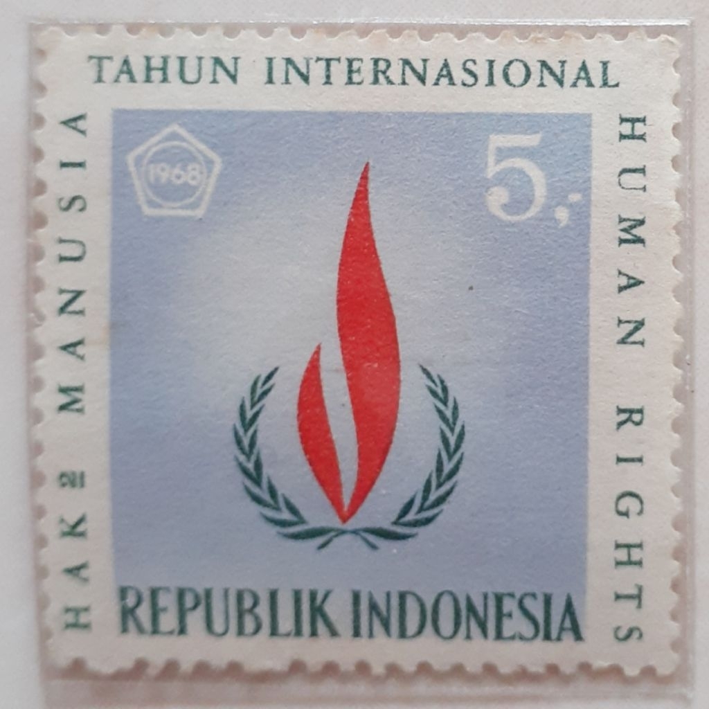 

(ID2) Perangko Indonesia Hak-Hak Asasi Manusia (Rp 5) Tahun 1968