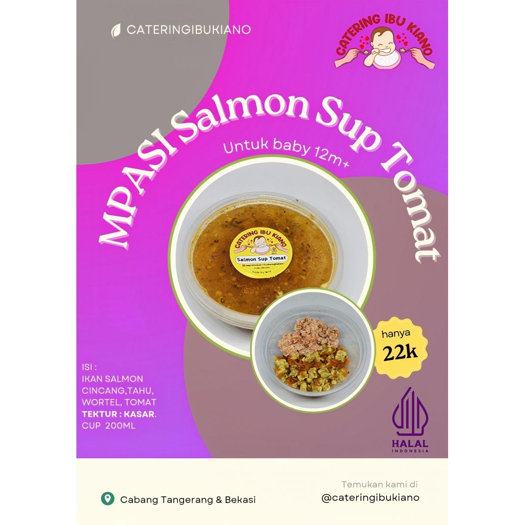 Salmon Sup Tomat Catering MPASI Bayi FROZEN