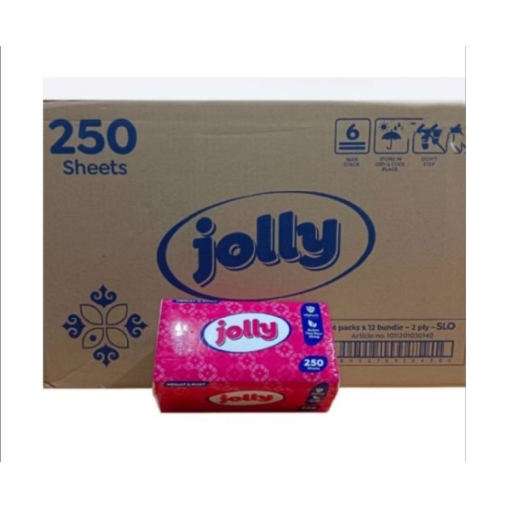 1KARTON TISU JOLLY 250SHEET ISI 48PC TISU JOLLY