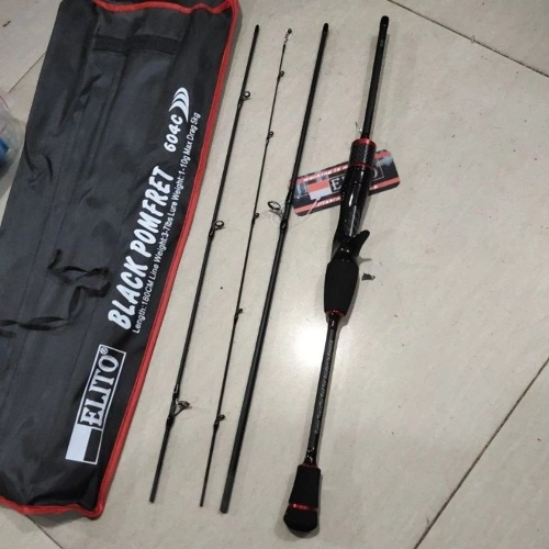 joran carbon ul elito black pomfret bc 604 180 cm travel rod