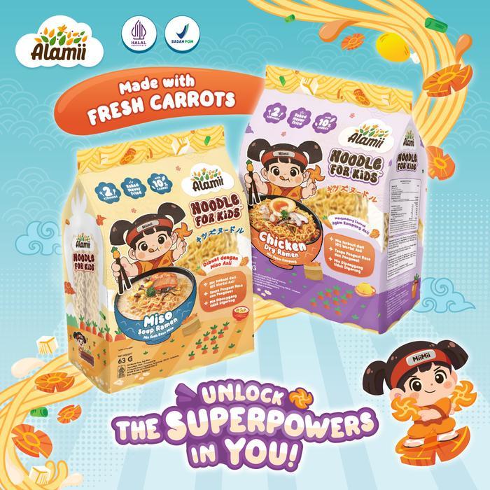 

Alamii Noodle for Kids - Mie Sehat Bernutrisi untuk Anak (63-64g) | Bebas MSG dan Pengawet