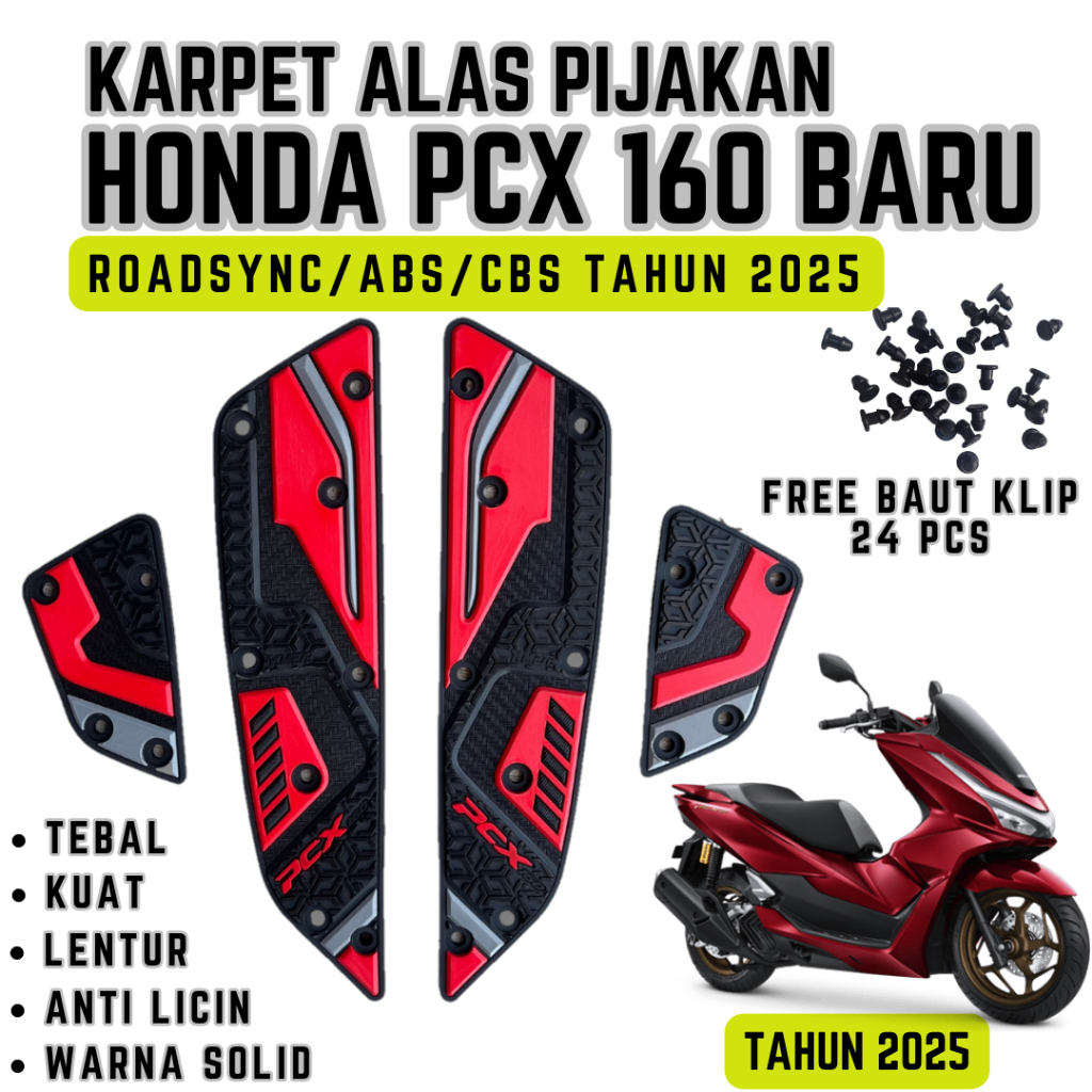 PIJAKAN ALAS KARPET PCX 160 ROADSYNC ABS CBS TAHUN 2025 | AKSESORIS PCX 160 | VARIASI PCX 160