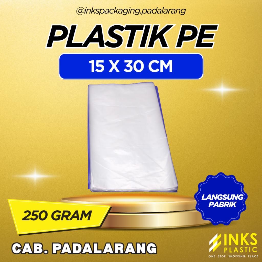 PLASTIK PE PLASTIK ES PLASTIK MINYAK PLASTIK GULA 15 X 30 CM