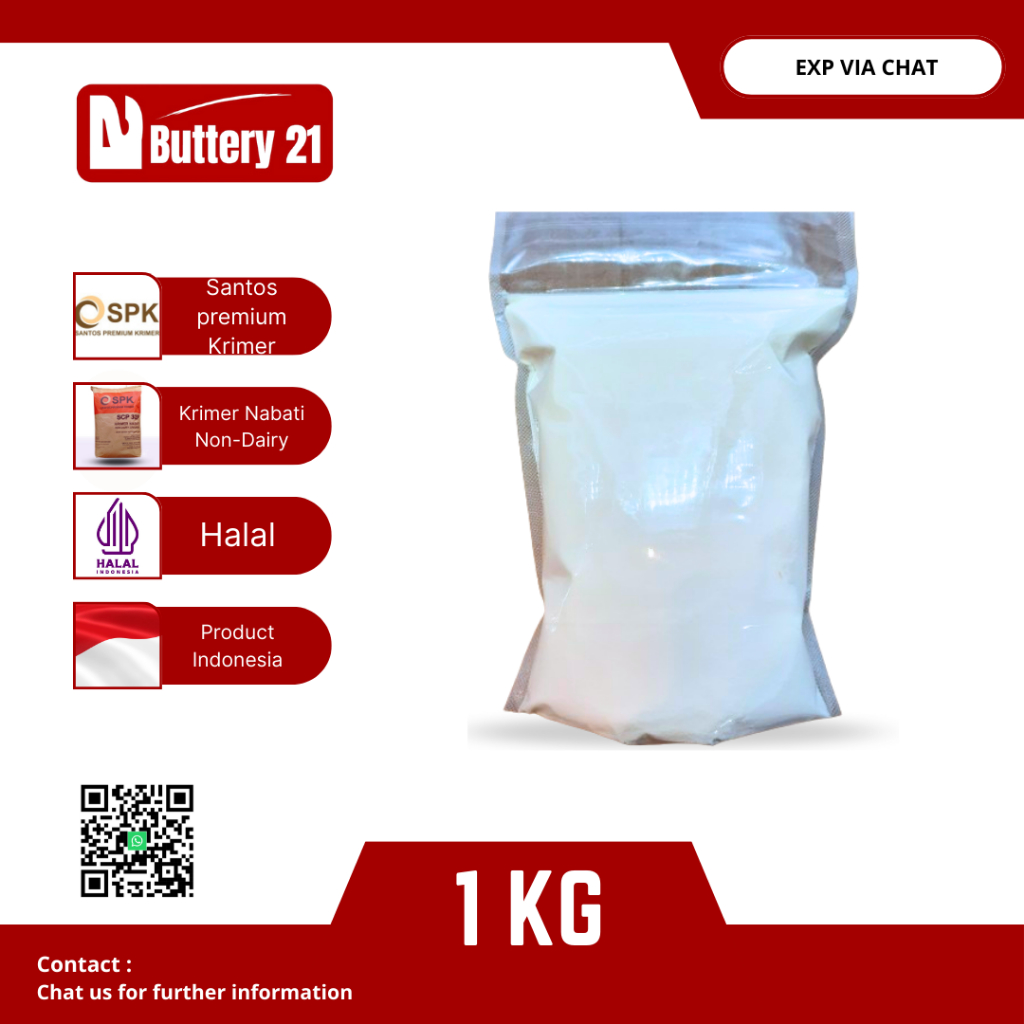 

SANTOS PREMIUM KRIMER SCP 32F 1 KG/KRIMER NABATI NON-DAIRY CREAMER/SANTOS KRIMER NON DAIRY