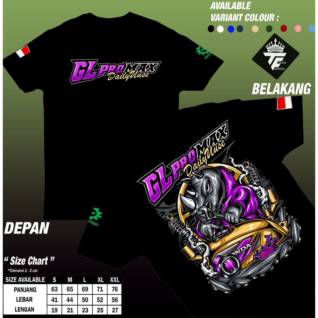 Trans Fashion KAOS DISTRO GL MAX PRO RACING PUTIH FUL DESAIN | KAOS TANGKI GL MAX PRO, KAOS GL PRO, 