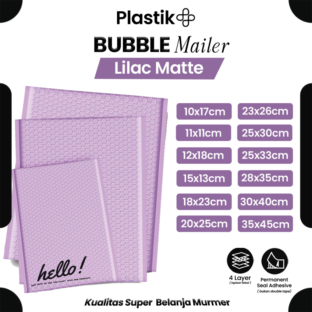 

AMPLOP BUBBLE MURAH | BUBBLE MAILER | POLYBUBBLE MURAH LIGHT PURPLE