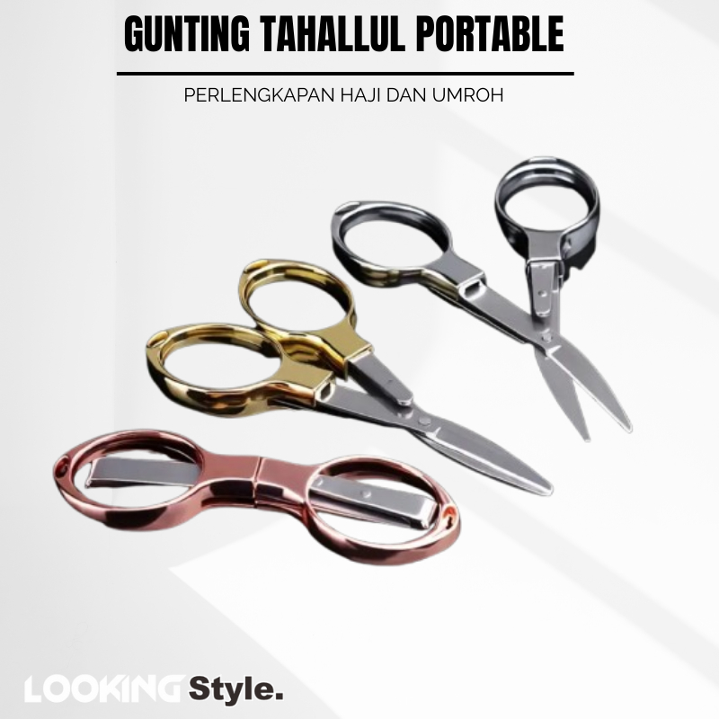 

Gunting Lipat Travel Portable Bahan Stainless Steel Gunting Travel Folding Gunting Mini Lipat / Gunting Mini Perlengkapan Umroh Haji - Looking Style