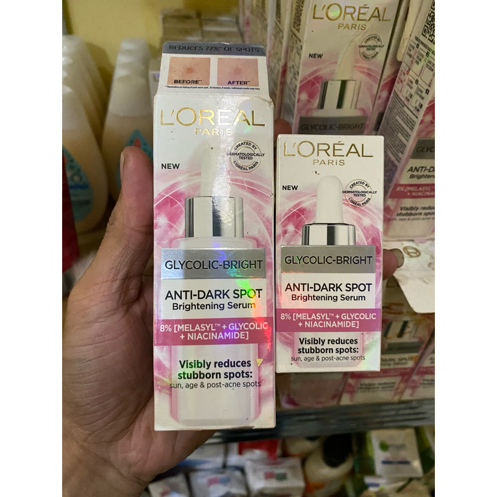 LOREAL  GLYCOLIC BRIGHT Serum 15 ml & 30ml |serum mencerahkan viral