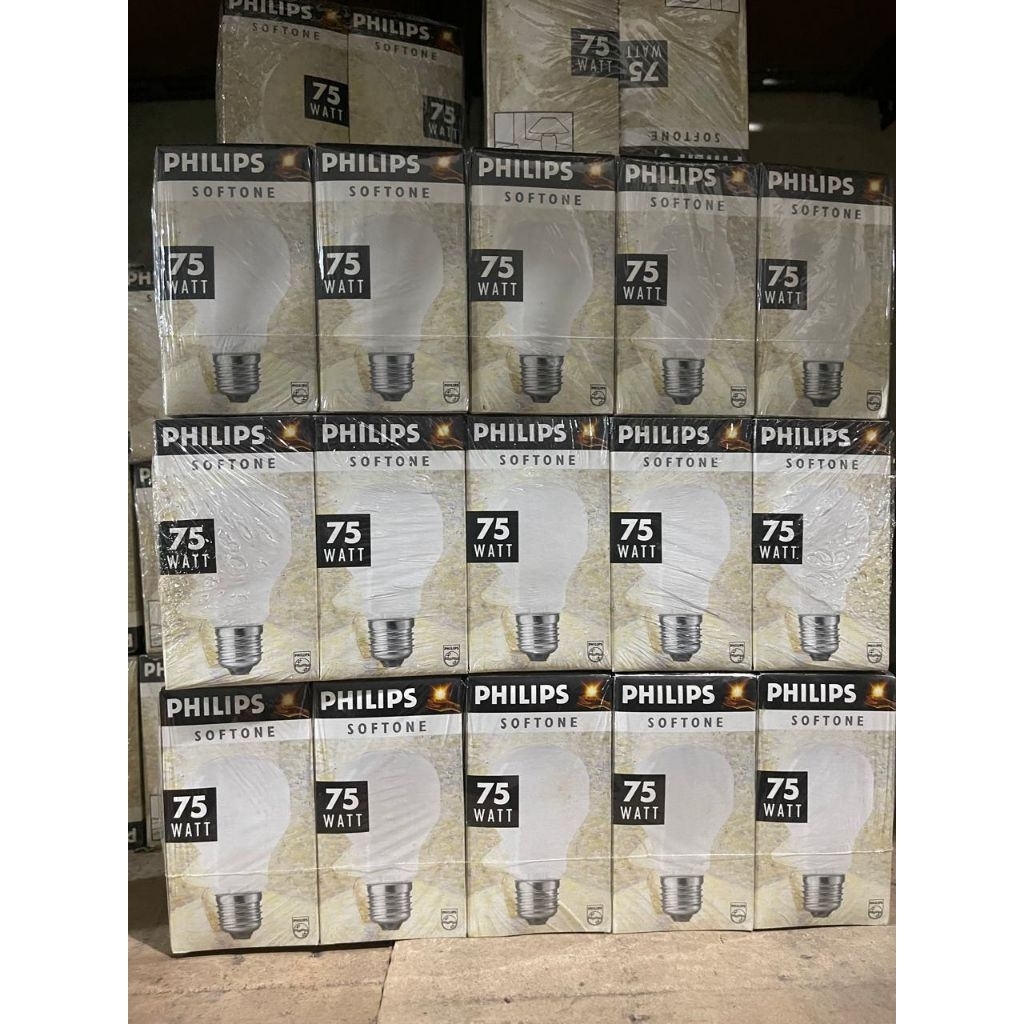 Lampu Pijar Bohlam Softone 75 Watt Philips CAHAYA KUNING
