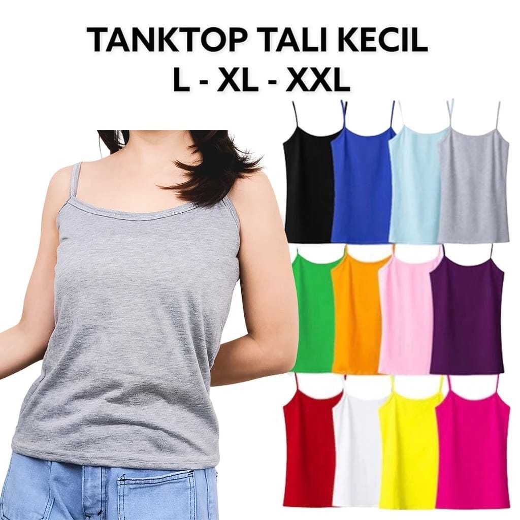 TERLARIS  Tanktop Wanita Bahan Katun // tanktop wanita Tali kecil // tanktop stel korean // kaos dal
